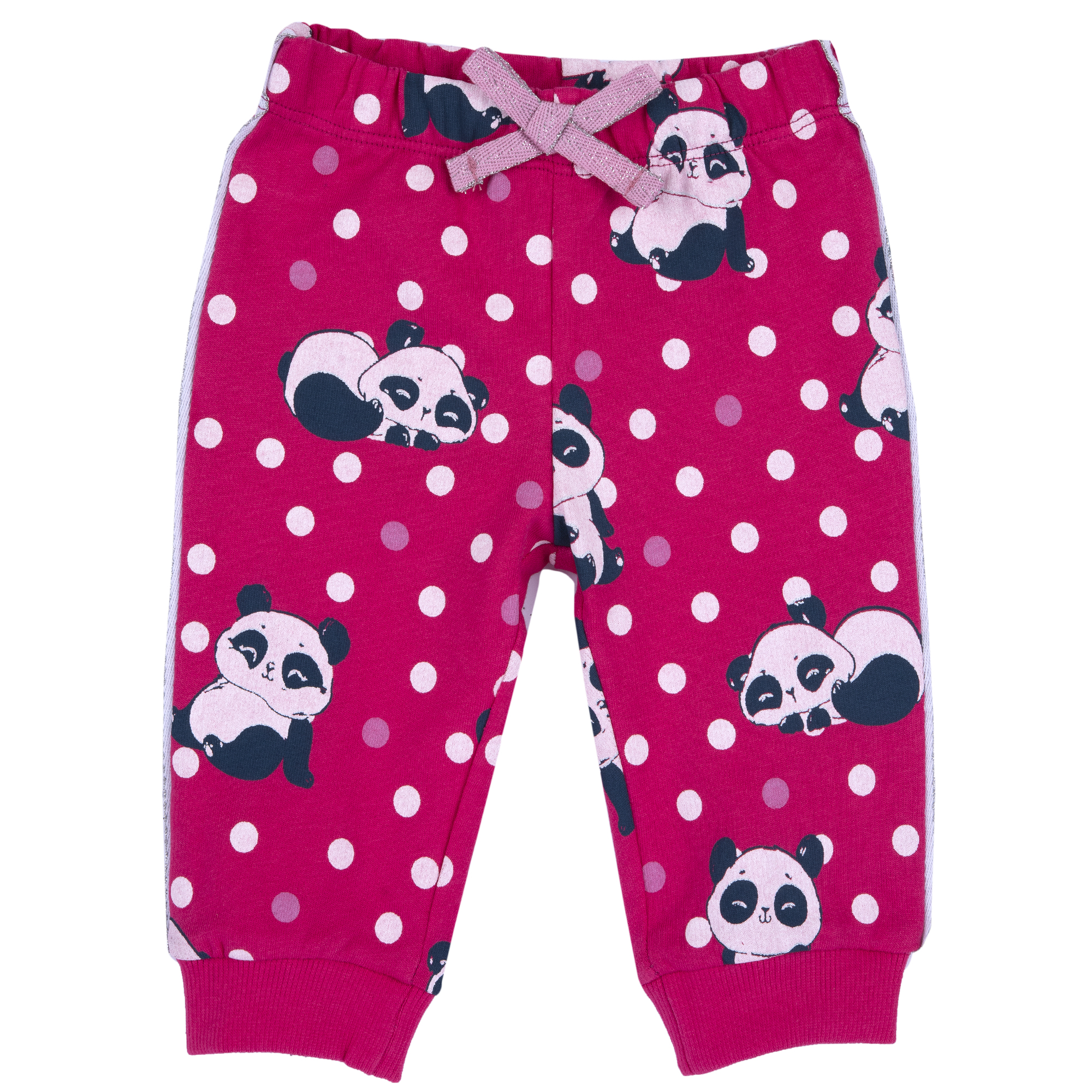 Chicco Dívčí tepláky 08834 s motivem pandy fuchsiová