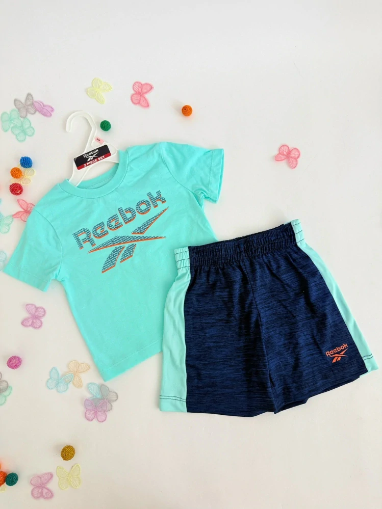 REEBOK dvoudílný chlapecký set Tričko + šortky ARUBA BLUE