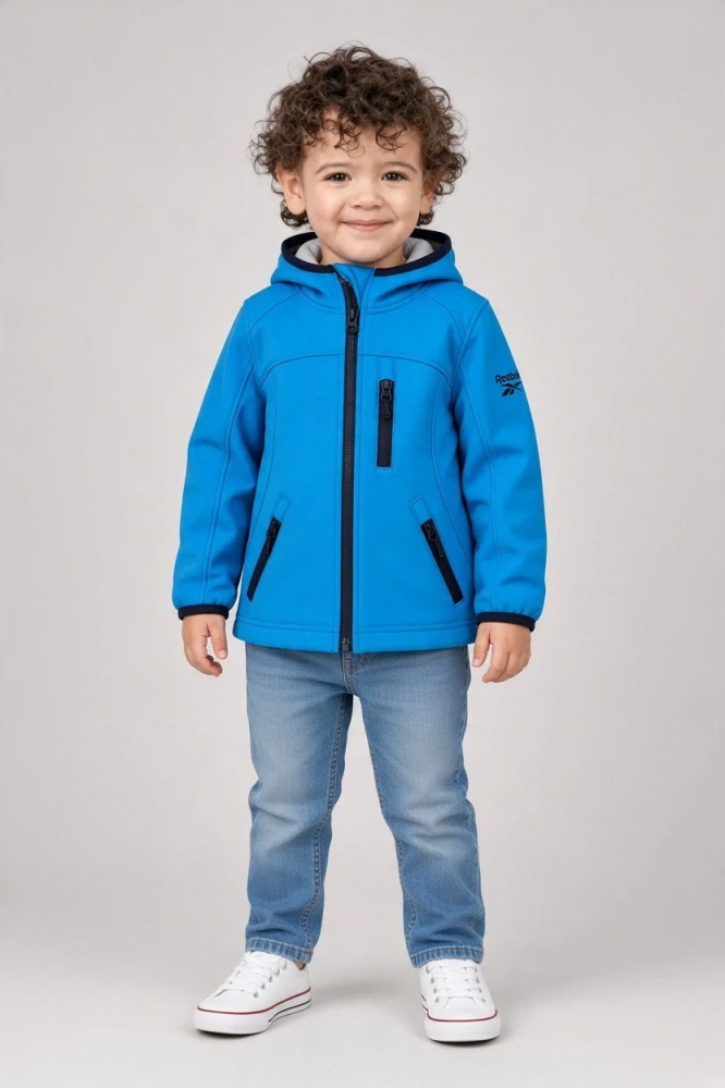 Dětská chlapecká softshellová bunda Reebok 103909 - modrá
