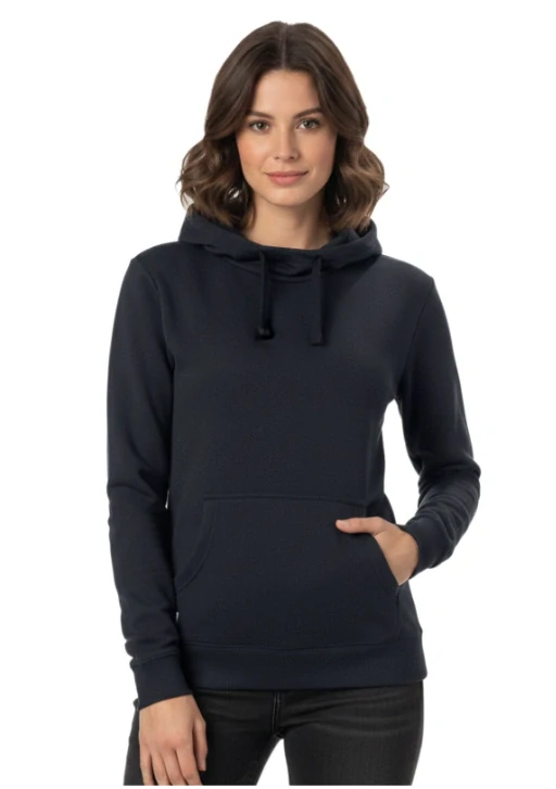 Dámská mikina s kapucí a kapsou Everyday Helly Hansen tmavě modrá NAVY