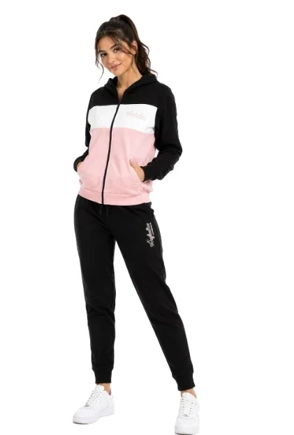 Dámská sportovní souprava Australian Homewear AF42 - růžovo-bílo-černá