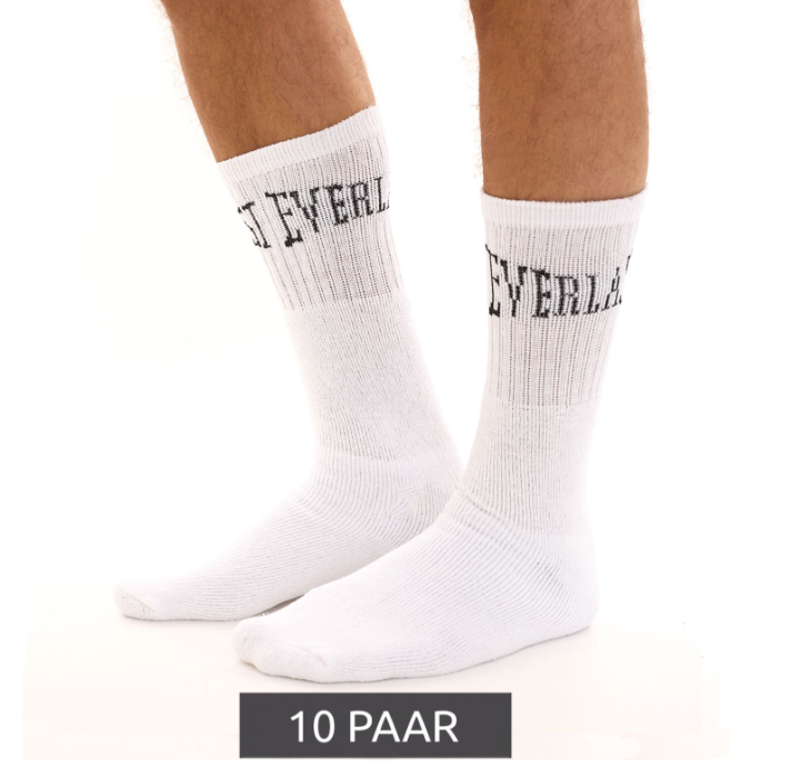 Pánské sportovní ponožky Everlast Tennis Socks 10-Pack – Bílá