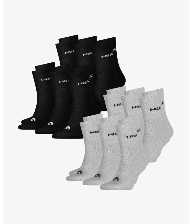 Sportovní ponožky HEAD All Sports 11-Pack – Unisex (11 párů v balení) - černá/šedá
