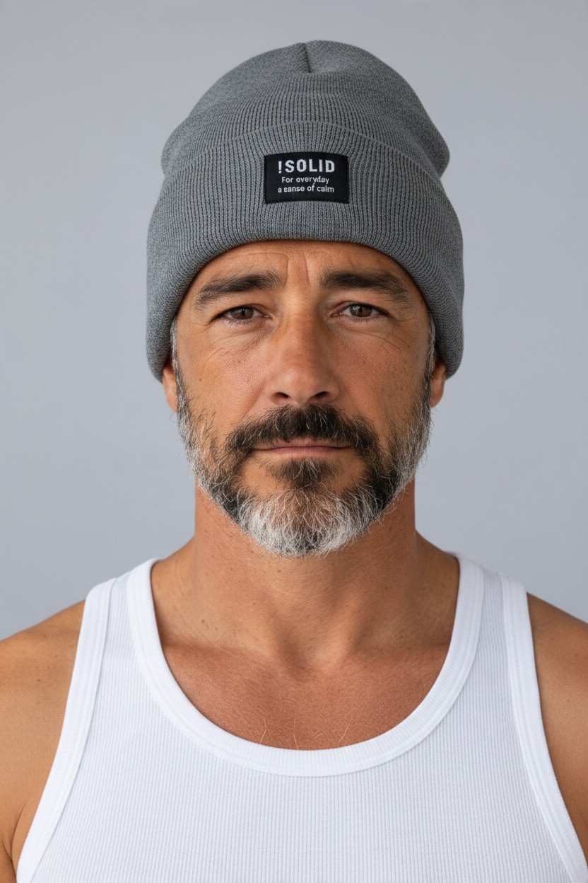 Pánská zimní čepice SOLID SDIrwin Knit Beanie - šedá