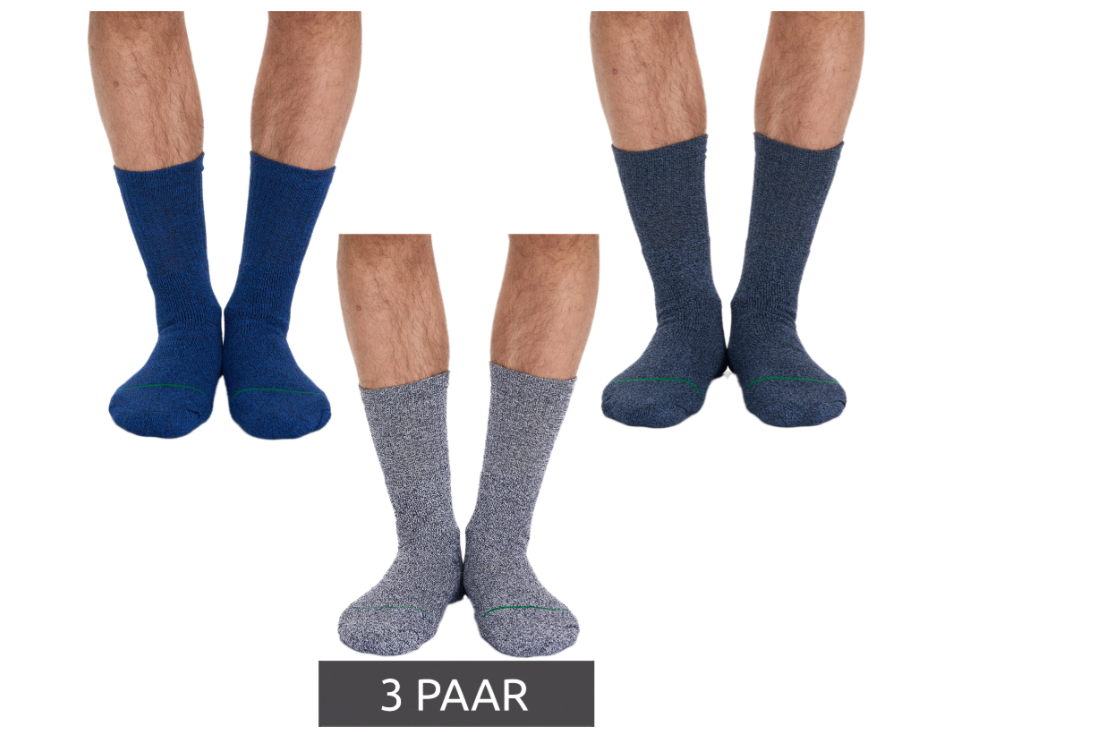Pánské udržitelné ponožky PRIMAIR SOCKS 53200-7001 (Sada 3 párů) - Šedé/Modré