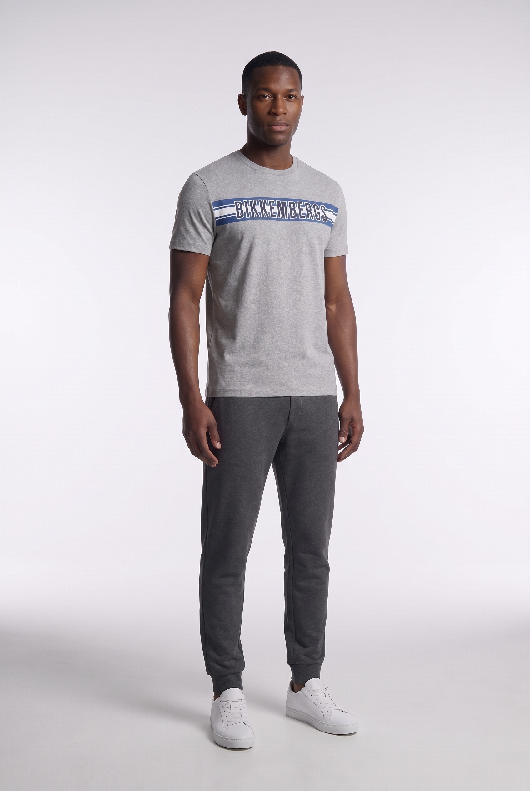 Pánské bavlněné tričko Bikkembergs (Model: BMT0088F) šedé