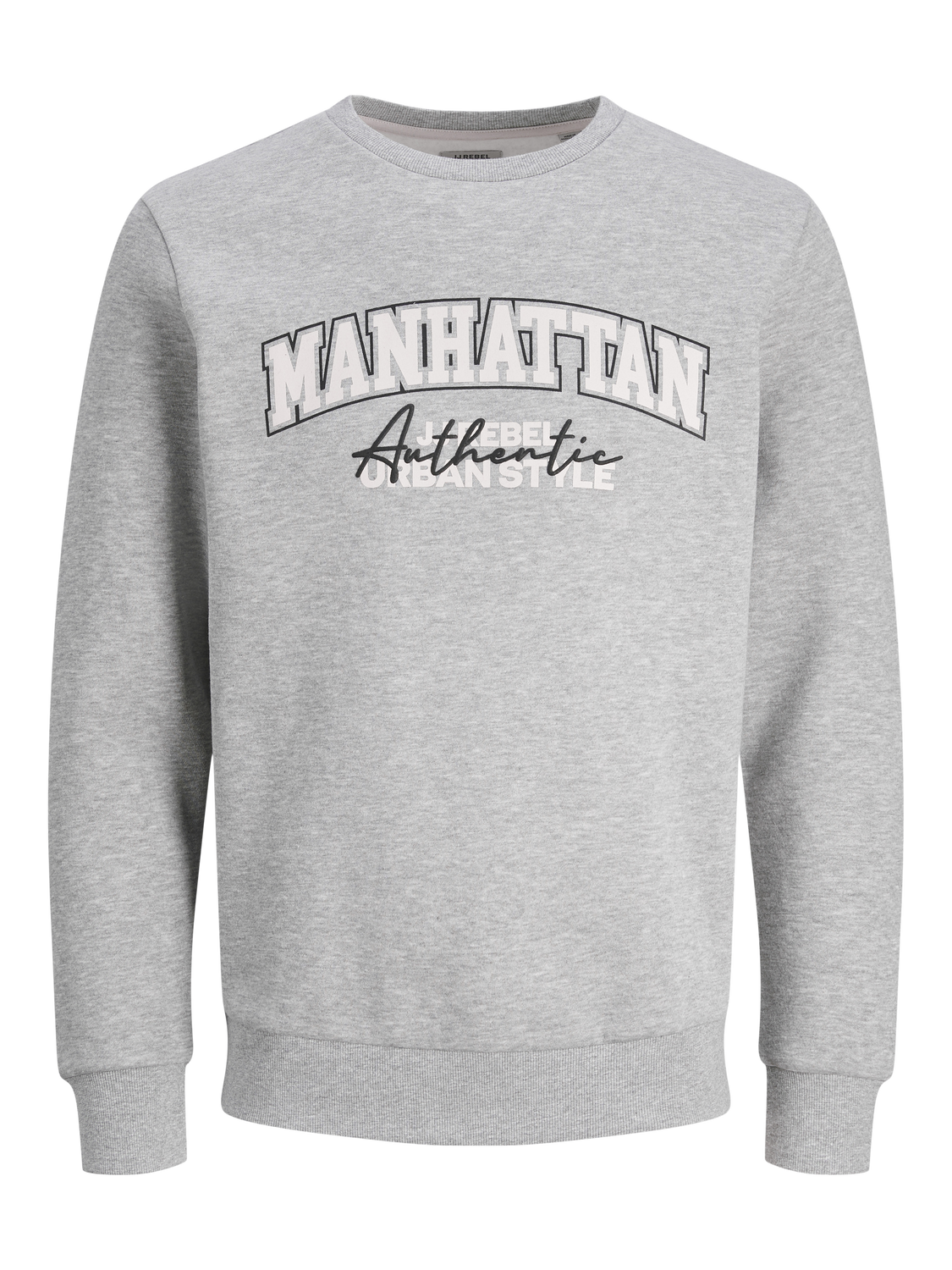 Pánská mikina Jack & Jones – Jrebnewyork Sweat Crew Neck Sn (12263871) šedá