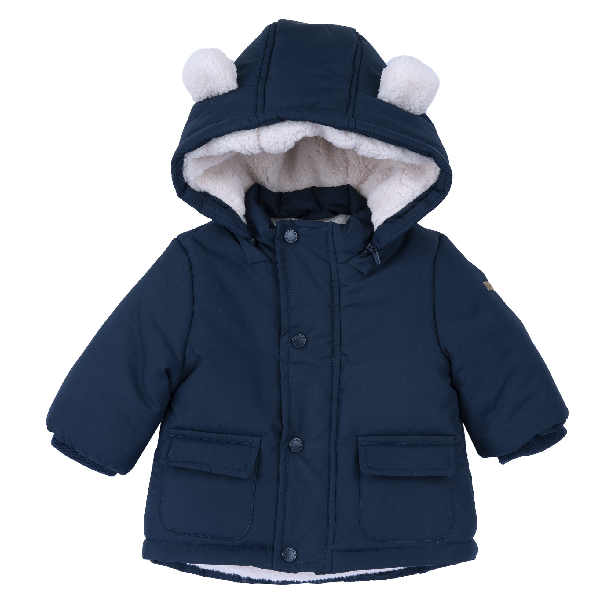 Chlapecká zimní bunda PARKA CHICCO s kapucí – tmavě modrá (088 BLU)