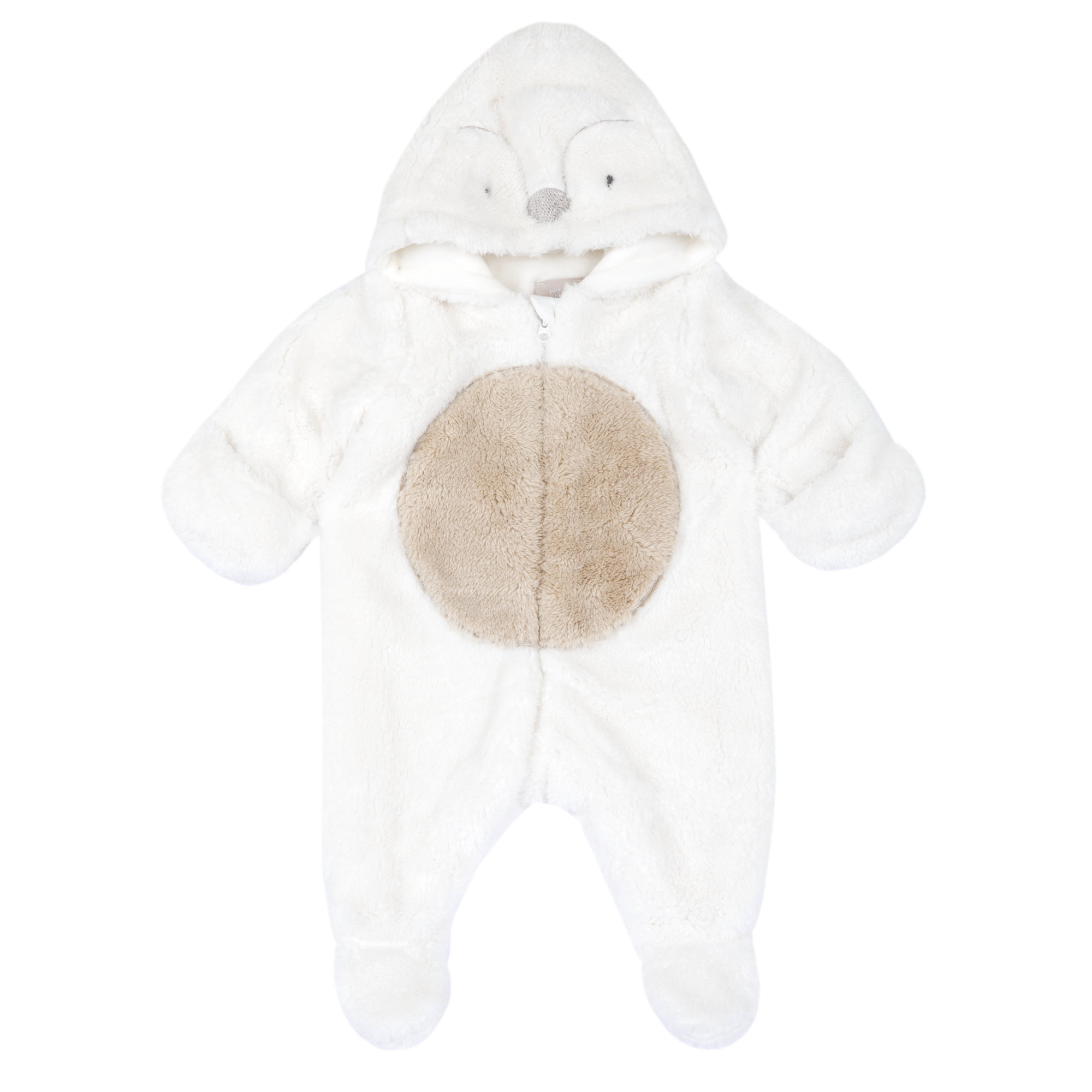 Chicco unisex chlupatá zimní kombinéza smetanová - TUČŇÁK