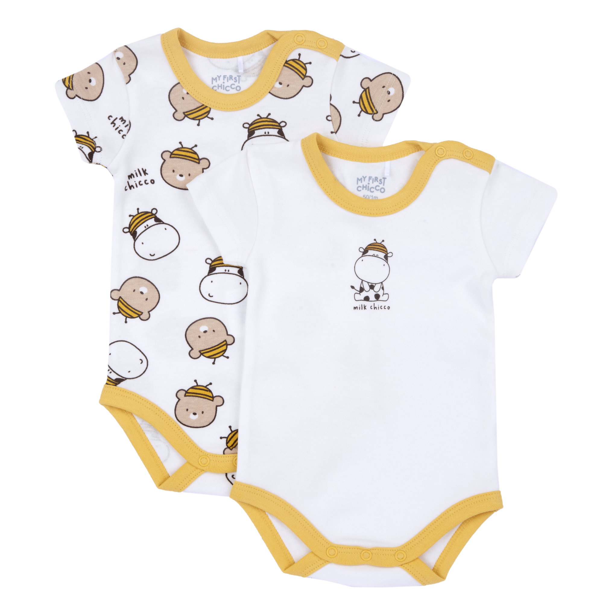 Chicco unisex kojenecké body 2 kusy vícebarevné