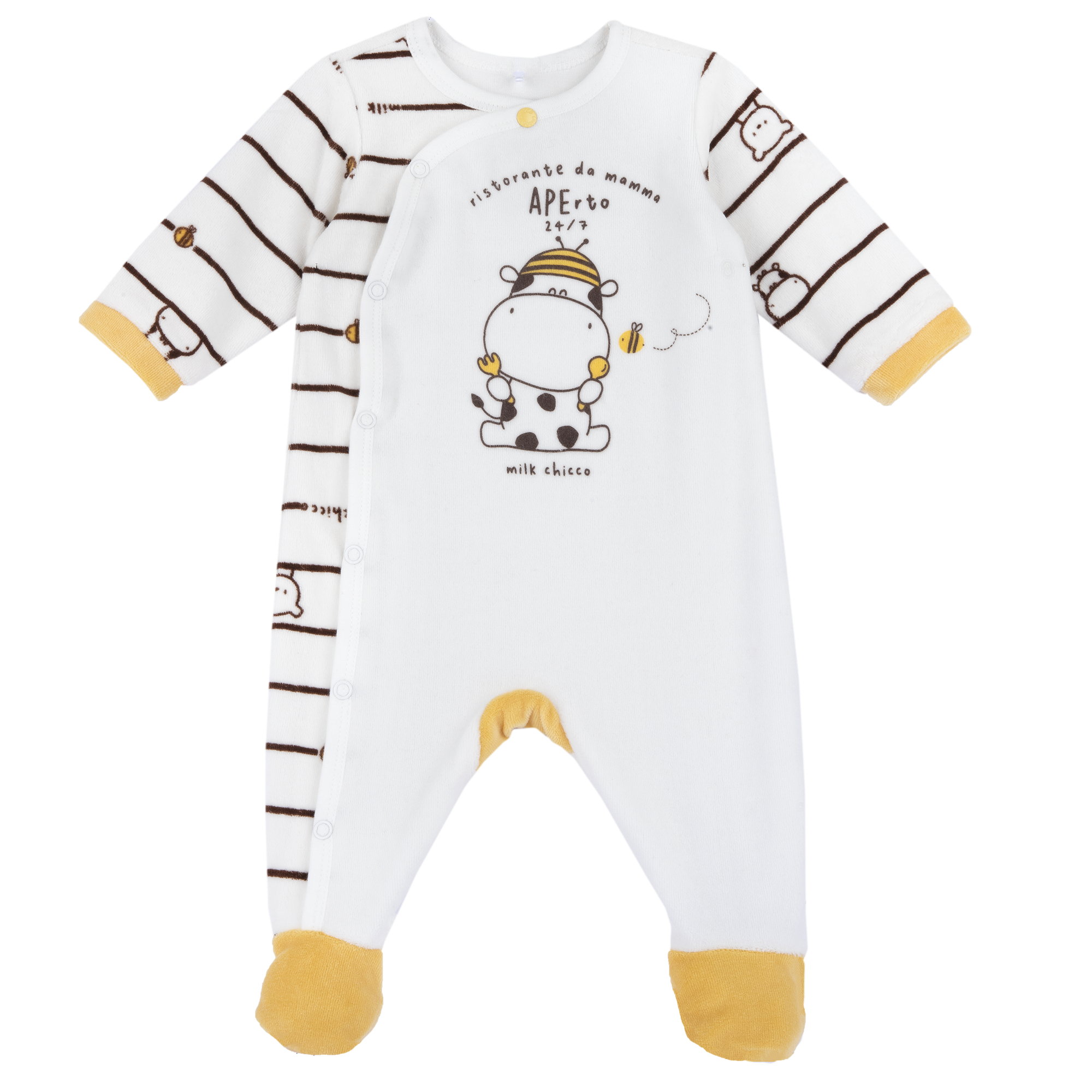 Chicco unisex velurový overal Hroch 