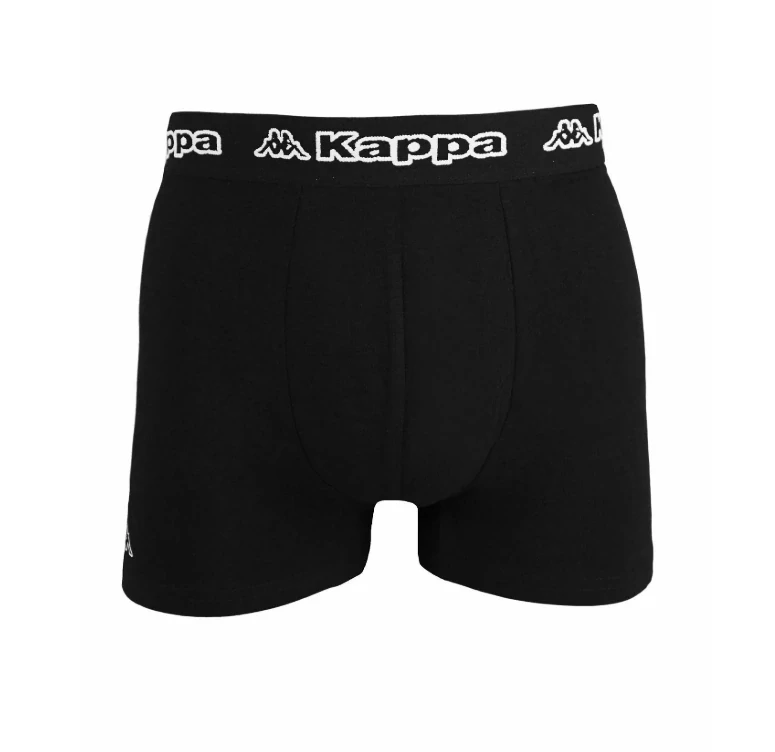 Pánské boxerky Kappa 351K1JW (2-Pack)  - ČERNÁ/ŠEDÁ