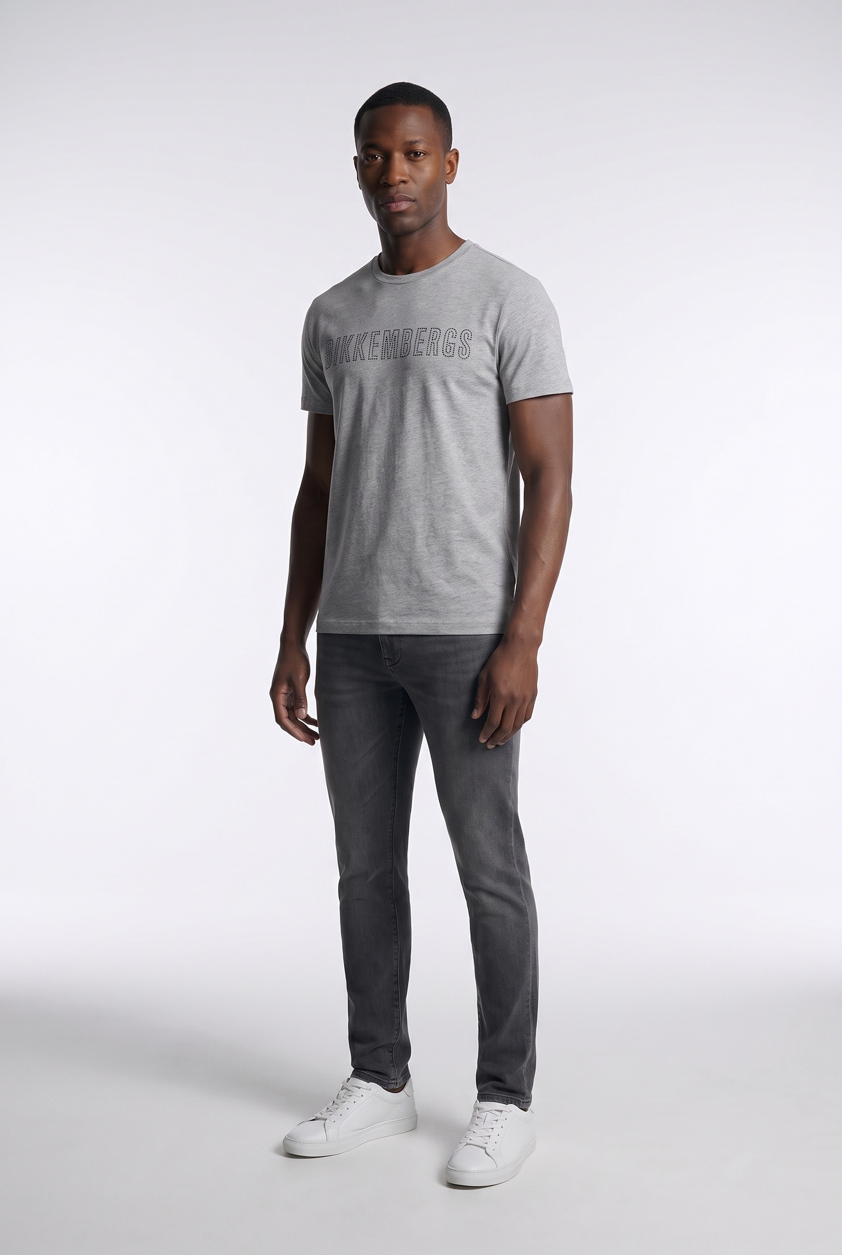 Pánské bavlněné tričko Bikkembergs (Model: BMT0106F) šedé