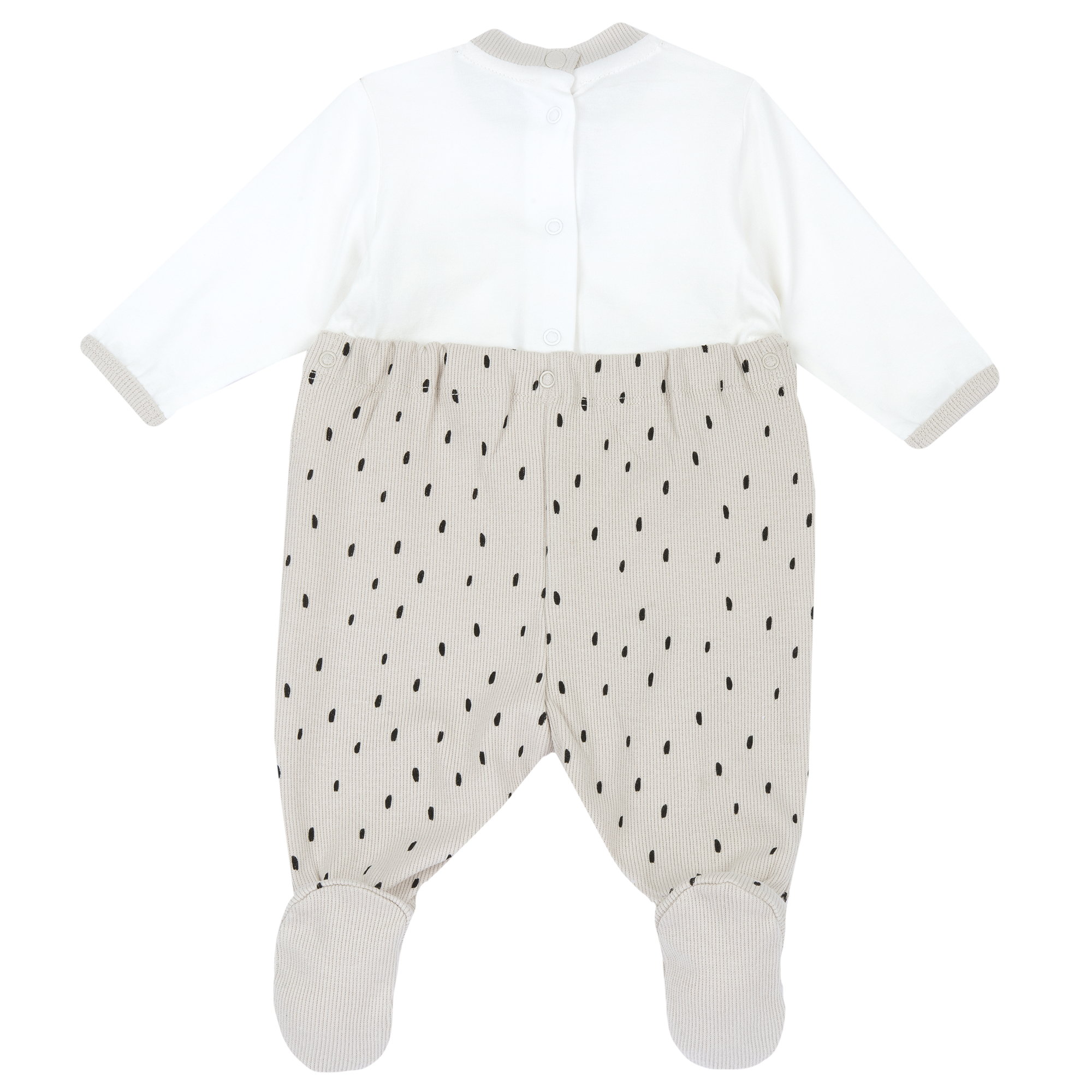 Chicco unisex bavlněný kojenecký overal slon béžová