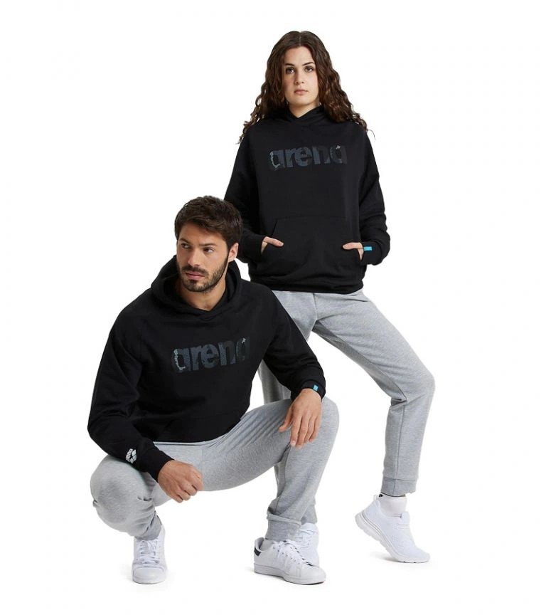 ARENA unisex mikina s kapucí Sweat Logo - černá