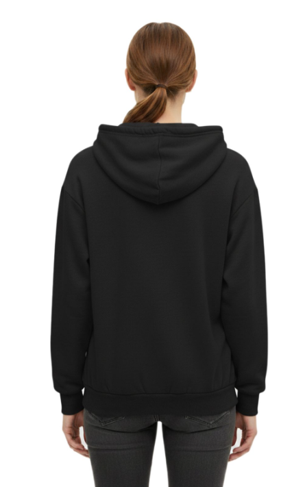 Dámská mikina na zip s kapucí Zwillingsherz 46094-3 – Černá