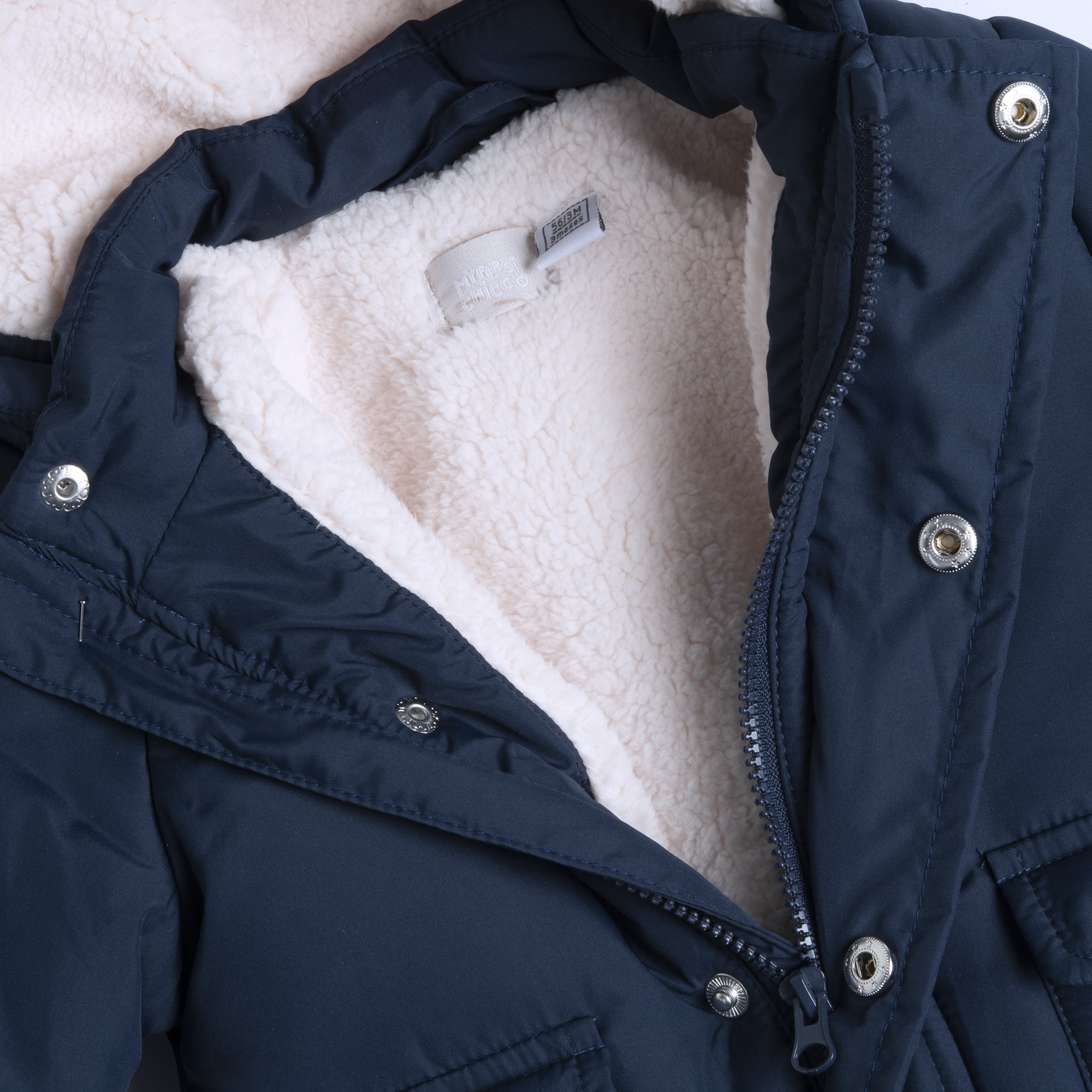 Chlapecká zimní bunda PARKA CHICCO s kapucí – tmavě modrá (088 BLU)