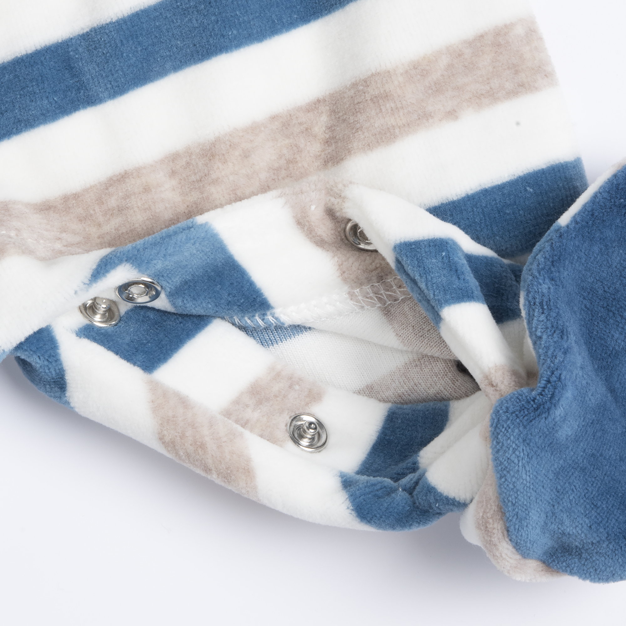 Chicco unisex kojenecký  pruhovaný velurový overal Mýval  07507