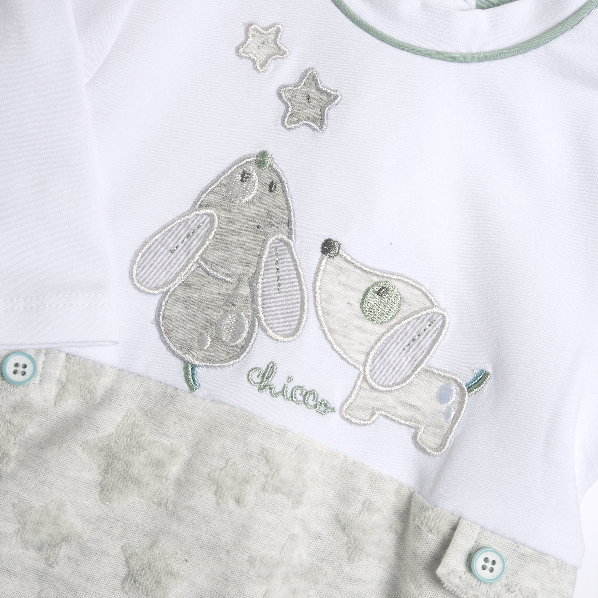 Chicco unisex dětský kojenecký bavlněný overal Tutina - šedý