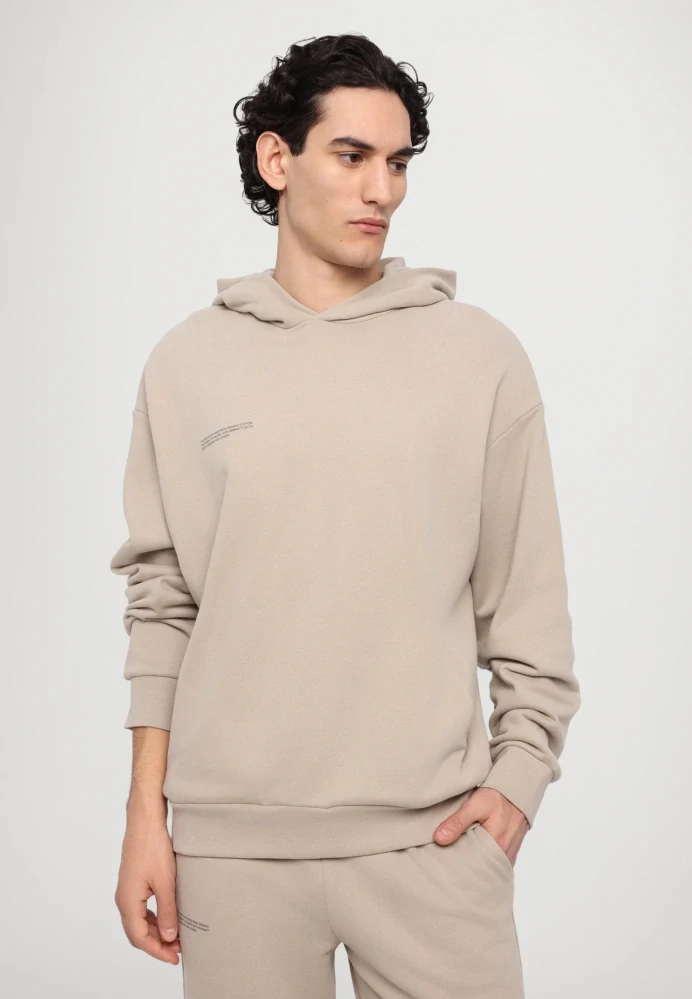 PANGAIA Unisex bavlněná mikina s kapucí 10000180 STONE
