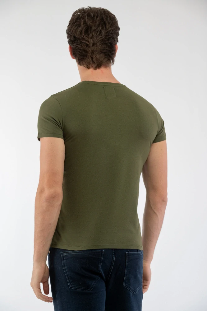 TOP GUN pánské tričko Maverick 01G0319  - Military Green