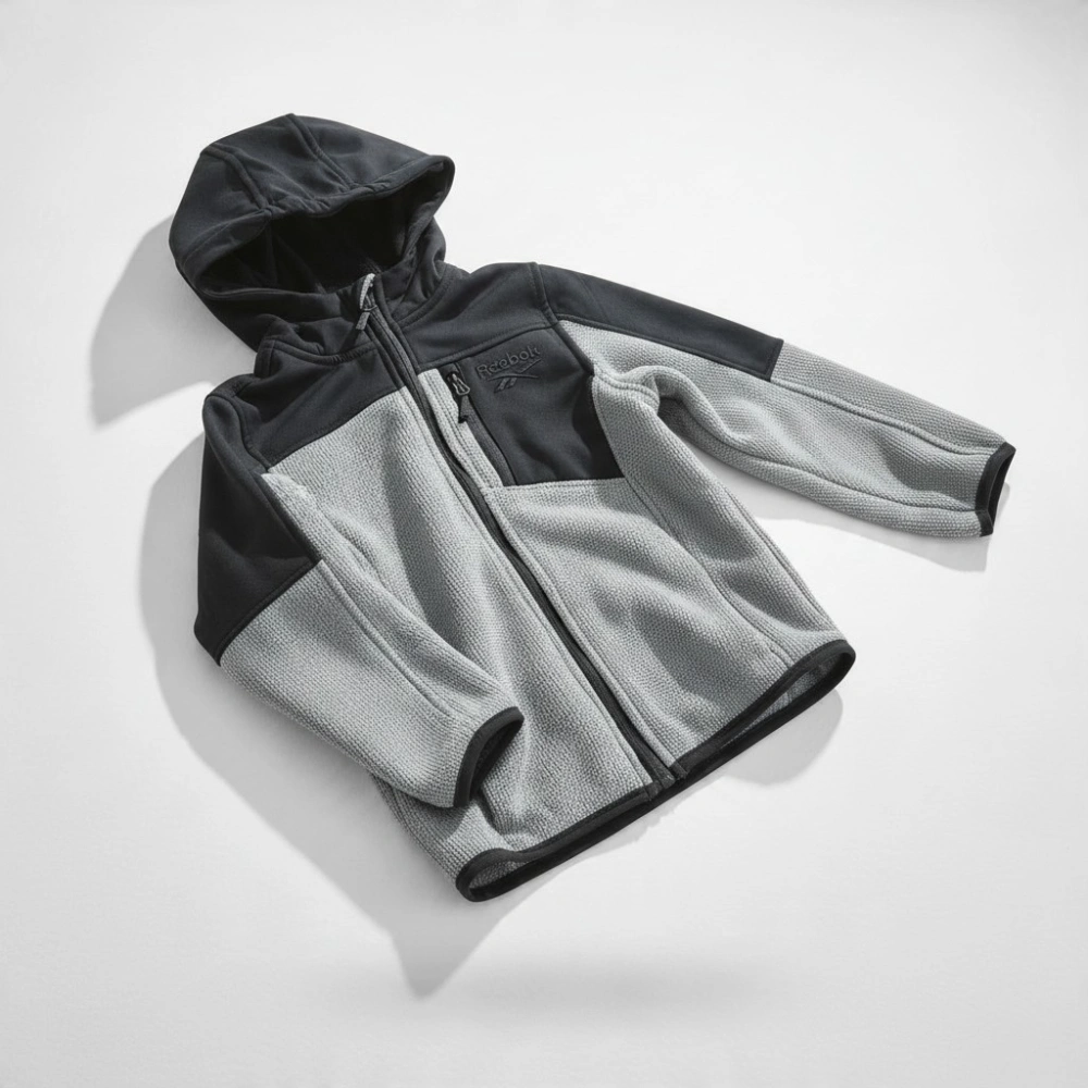 Chlapecká hybridní bunda Reebok - šedočerná