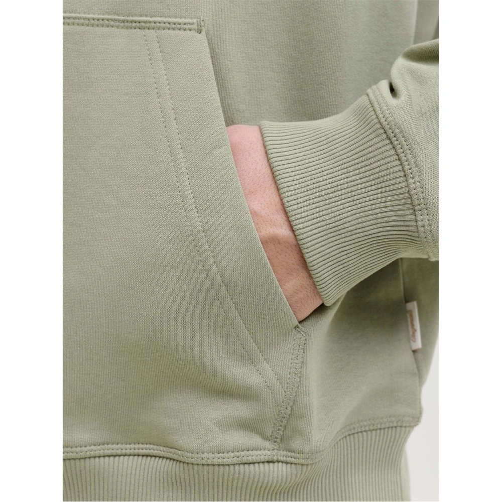 Jack & Jones Pánská mikina JORNORREBRO TYPO BACK SWEAT HOOD SN Seagrass