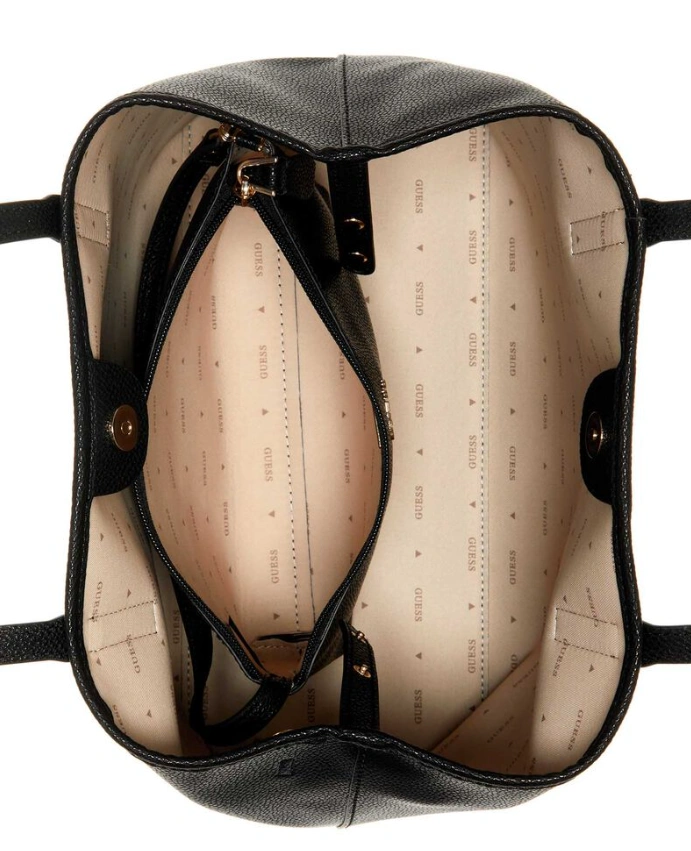 Dámská shopper kabelka GUESS Vikky 2 v 1 Černá (Model: VG989523 BLACK)