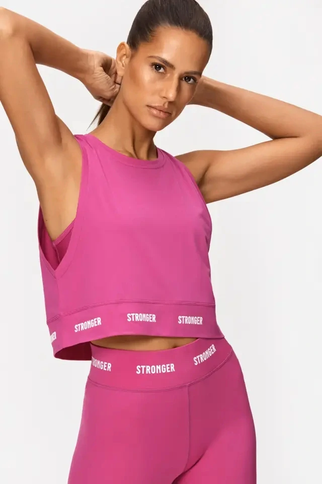 STRONGER dámský Crop Top Epic Cropped Tank  Berry
