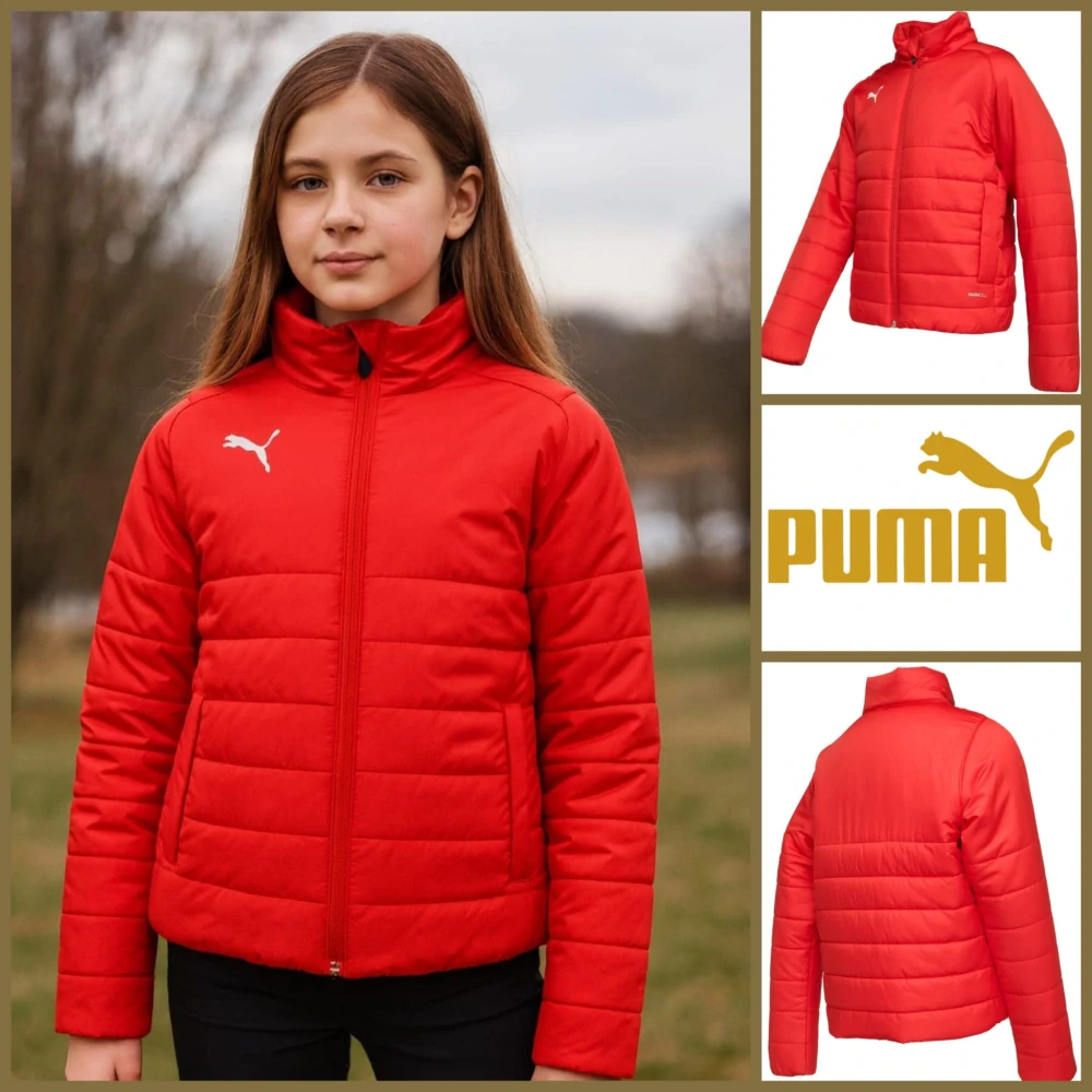 Dětská zimní bunda Puma LIGA Casuals Padded Jacket Jr – červená