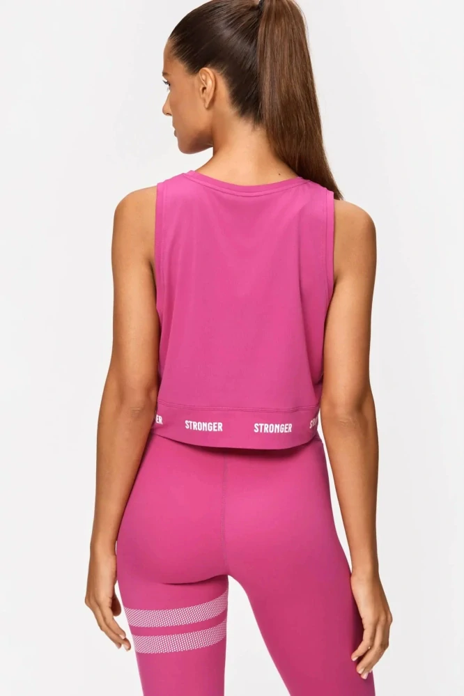STRONGER dámský Crop Top Epic Cropped Tank  Berry