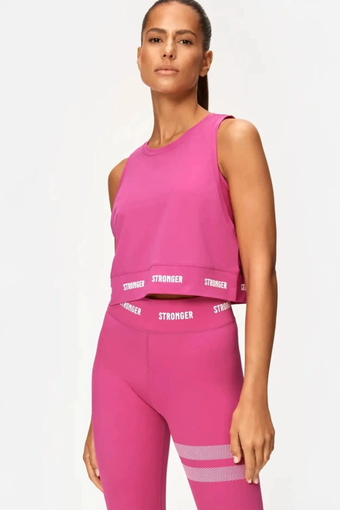 STRONGER dámský Crop Top Epic Cropped Tank  Berry
