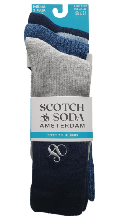 Pánské ponožky Scotch & Soda Amsterdam Cotton Blend (3 páry) – SS601099-037