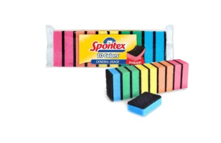 Spontex Color houbičky na nádobí s drátěnkou 10 kusů COLOR