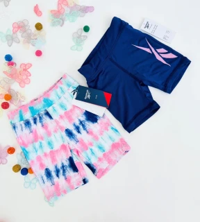 REEBOK dívčí legíny - kraťasy 2ks Multicolor/Navy