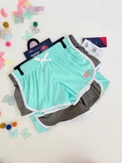 REEBOK dívčí kraťasy 2ks - šedá/mentol