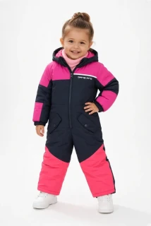 Dětská zimní kombinéza BASTO ALPINE PRO  s membránou PTX SNOW - pink/navy